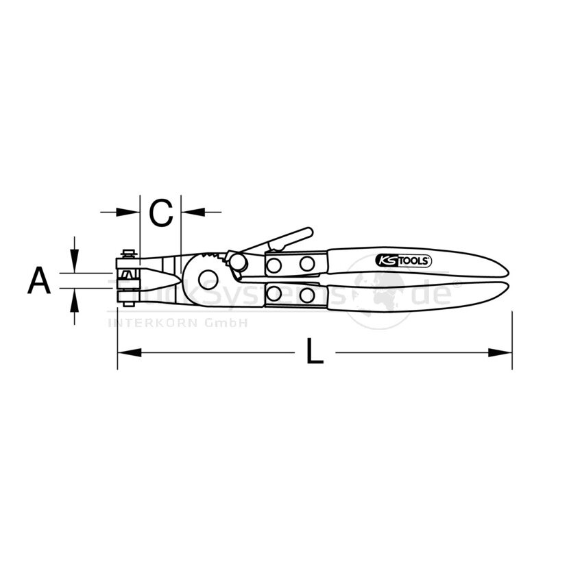 KS Tools Schlauchschellenzange, 220mm - 115.1047 - 1151047