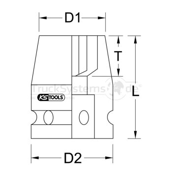 KS Tools 1 SK Kraftstecknuss kurz, 38mm - 515.1738 - 5151738