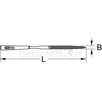 KS Tools Oval - Nadelfeile,5mm - 140.3059 - 1403059