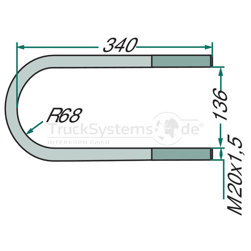 SCHOMÄCKER Federbride 136X20X340 Form 2 - 98564340