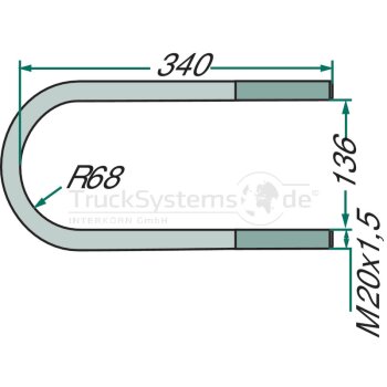 SCHOMÄCKER Federbride 136X20X340 Form 2 - 98564340