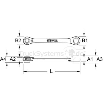 KS Tools GEAR+Doppelringschl. 8 x 11-9 x 10mm - 503.4541...
