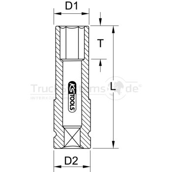 KS Tools SLIMPOWER 1/2 Impact-Stekcnuss, 19 - 515.0993 -...