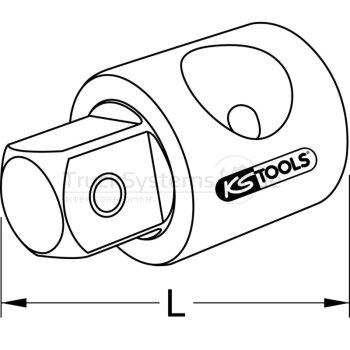 KS Tools 3/8 Gleitstueck/Vergroesserungs Adapter -...