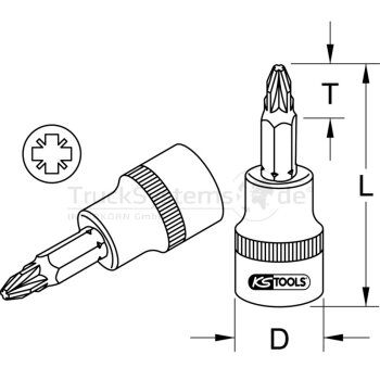 KS Tools 1/ 4 Bit Stecknuss, PZ0 - 911.1483 - 9111483