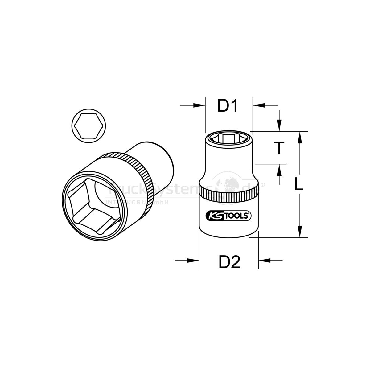 KS Tools Stecknuss 3/8" Antrieb, 15mm Sechskant – Robustes Profi-Werkzeug Für Schrauben Und Muttern