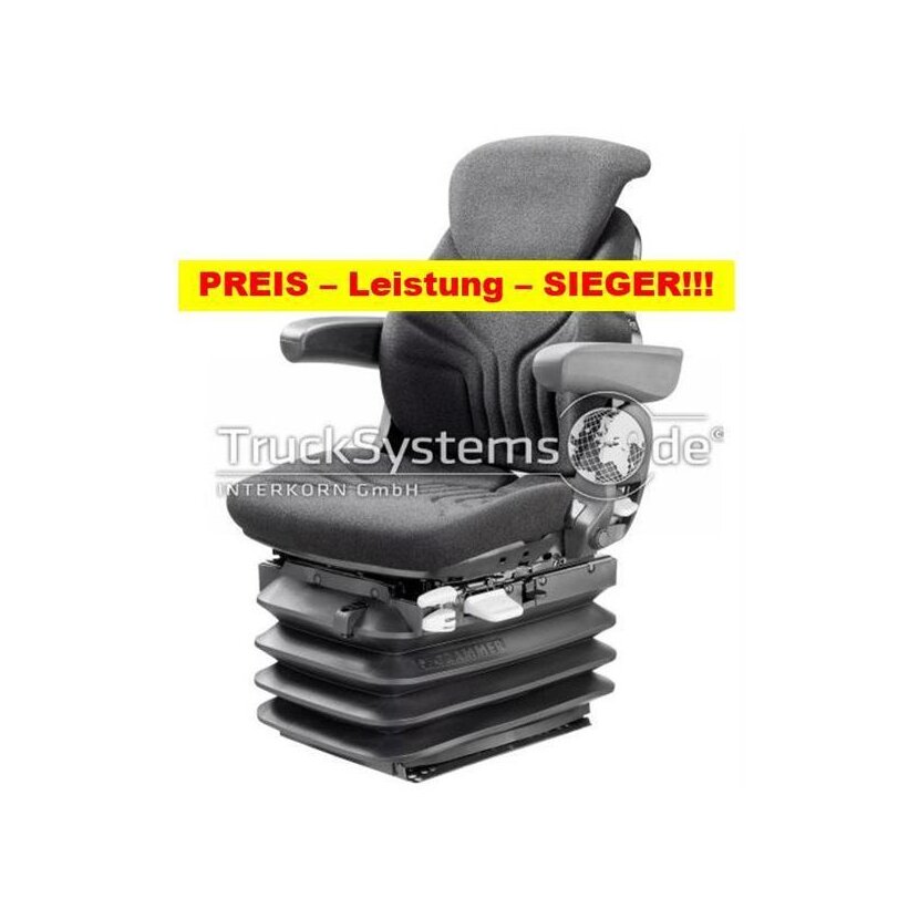 GRAMMER Traktor Sitz - Luftsitz MSG 95G/721 - 1248637 - inklusive Rückenverlängerung & Armlehnen