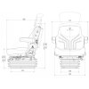 GRAMMER Traktor Sitz - Luftsitz MSG 95G/721 - 1248637 - inklusive Rückenverlängerung & Armlehnen