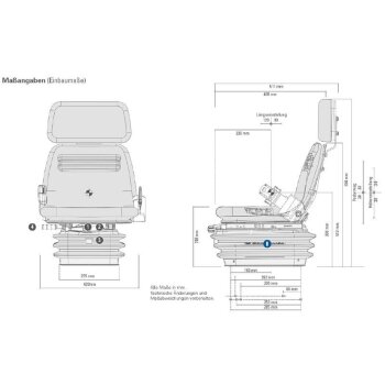 GRAMMER Traktorsitz Compacto Basic XS - PVC - 1333859 -...