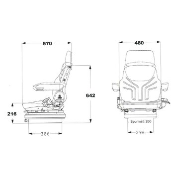 GRAMMER Maximo M Sitz mechanischer Sitz MSG 85/721 -...