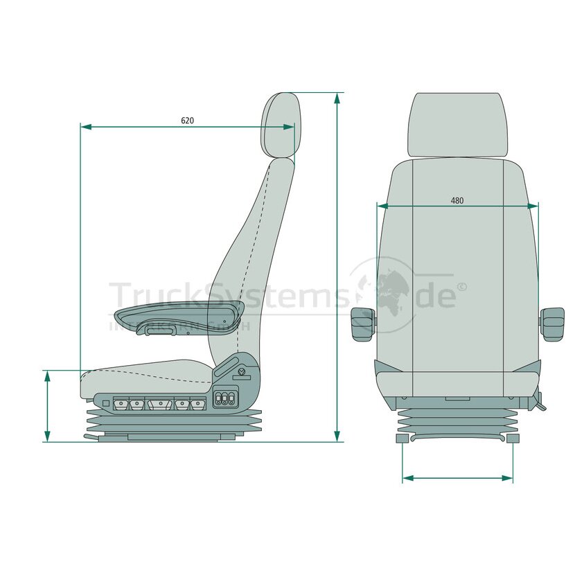 GRAMMER Fahrer Sitz Chicago Schwingsitz - 1040673 - MSG 90.3P