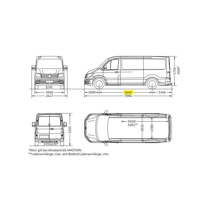 Volkswagen Crafter - MAN TGE Tank 150 l Alu - Modell 2018