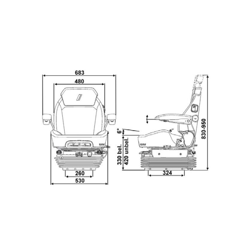 KAB Sciox Premium - Schlepper Sitz - KAB-Sitz