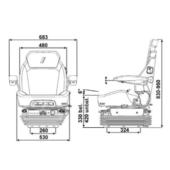 KAB Sciox Premium - Schlepper Sitz - KAB-Sitz