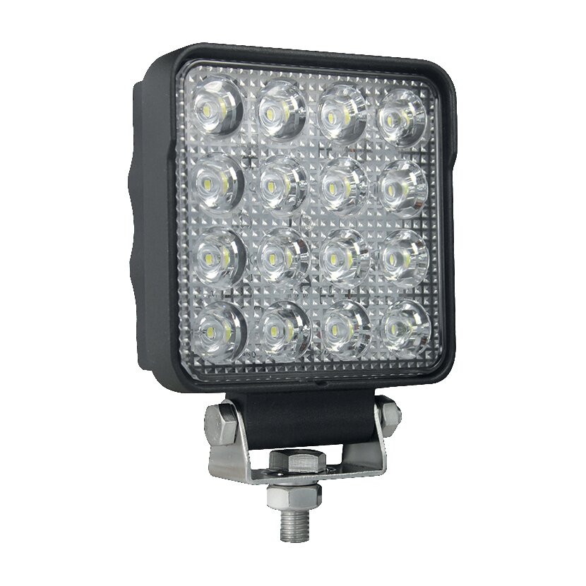 LED-Arbeitsscheinwerfer 16 LED 10-30V eckig 108x108x48mm