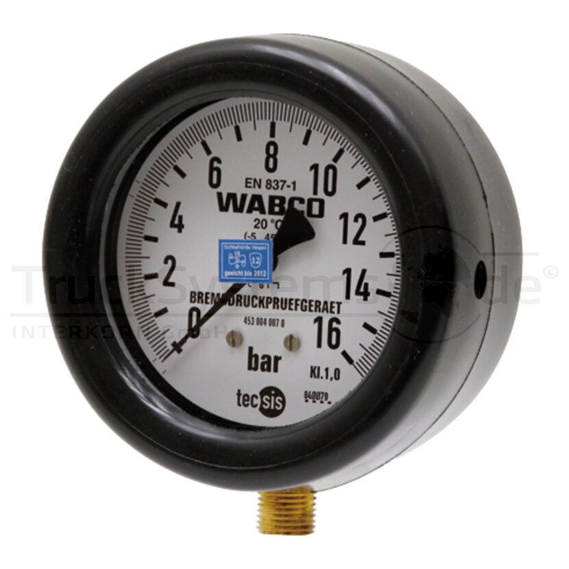 Wabco Luftdruckmesser Prüfmanometer max. 16 bar Durchmesser 100mm 4530040210 - 453 004 021 0