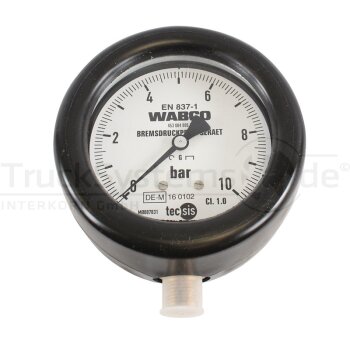 Wabco Manometer Durchmesser 100mm max. 10 bar...