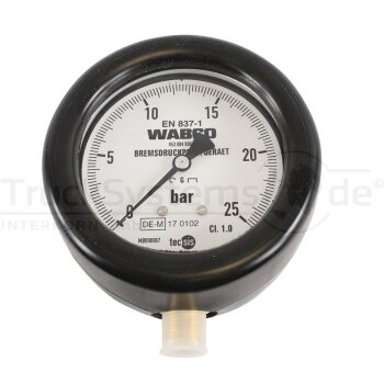 Wabco Manometer Durchmesser 100mm max. 25 bar...