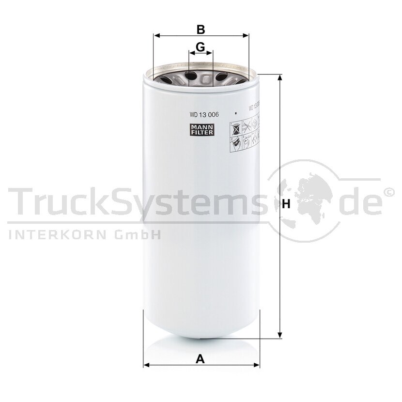 MANN-FILTER Filter, Arbeitshydraulik WD 13 006 x - WD13006x für 9576P550276