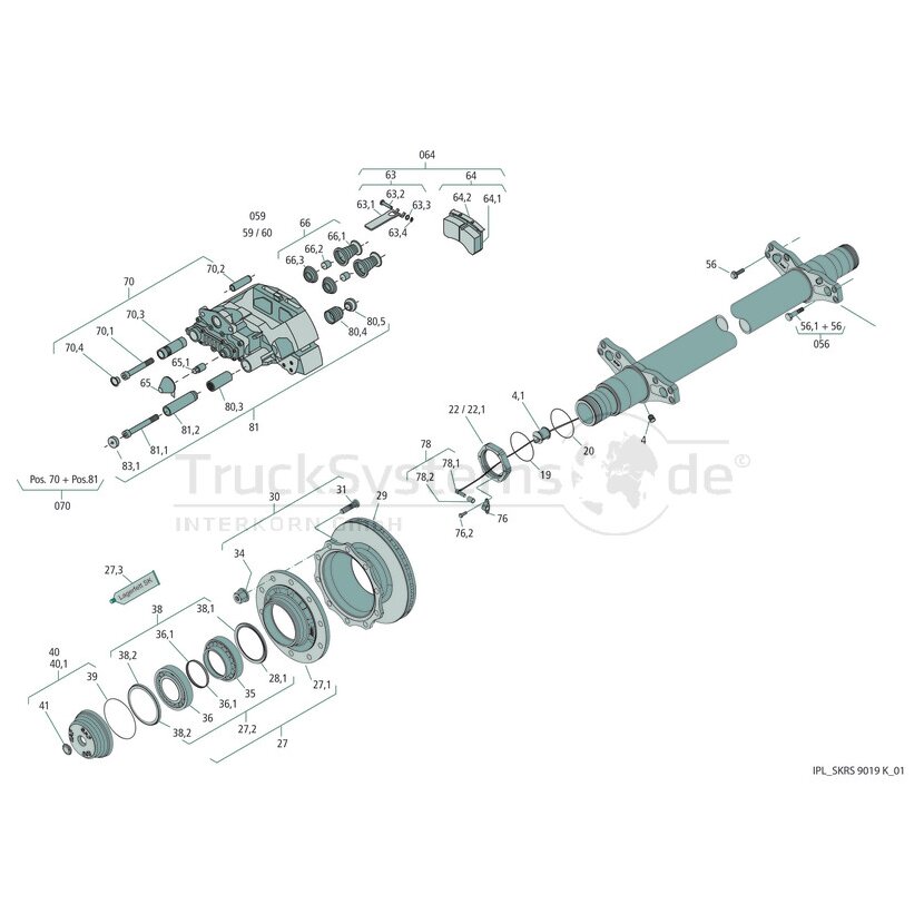 SAF-HOLLAND Bremssattel SBK1937, rechts - 03080002451