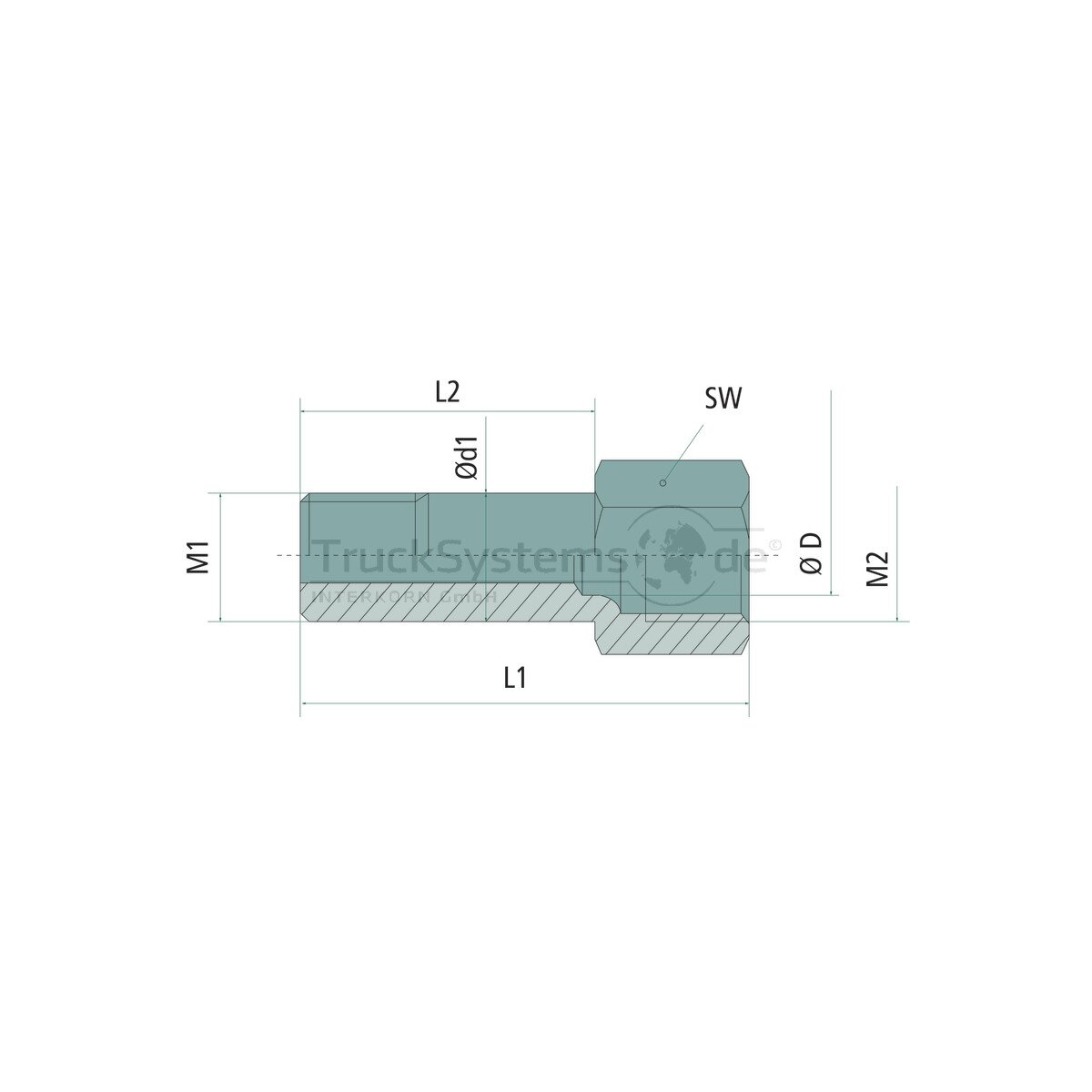 BEKAMAX Gew-verlängerung, M10x1k-IG M10x1k,35mm - 10106217