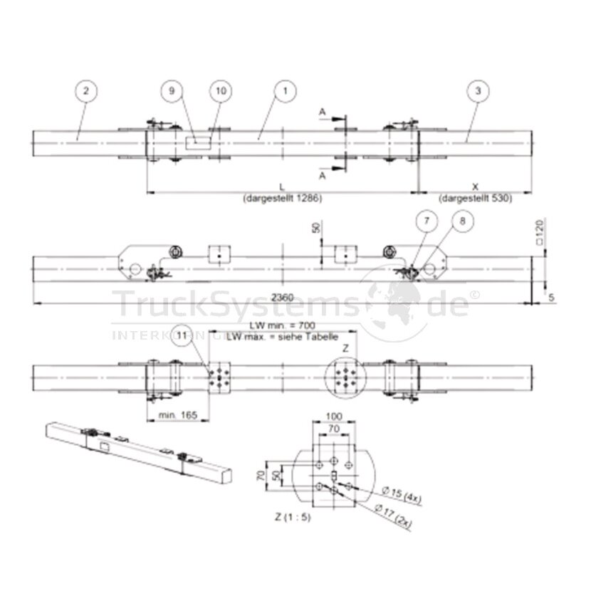 WAP Fahrzeugtechnik Unterfahrschutz KTL WUF180 MSK, E58R03 - 3808906-1