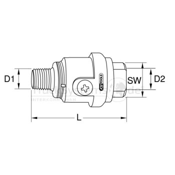 KS Tools 1/ 4 Druckluft - Nebenöler, 54mm - 515.3360