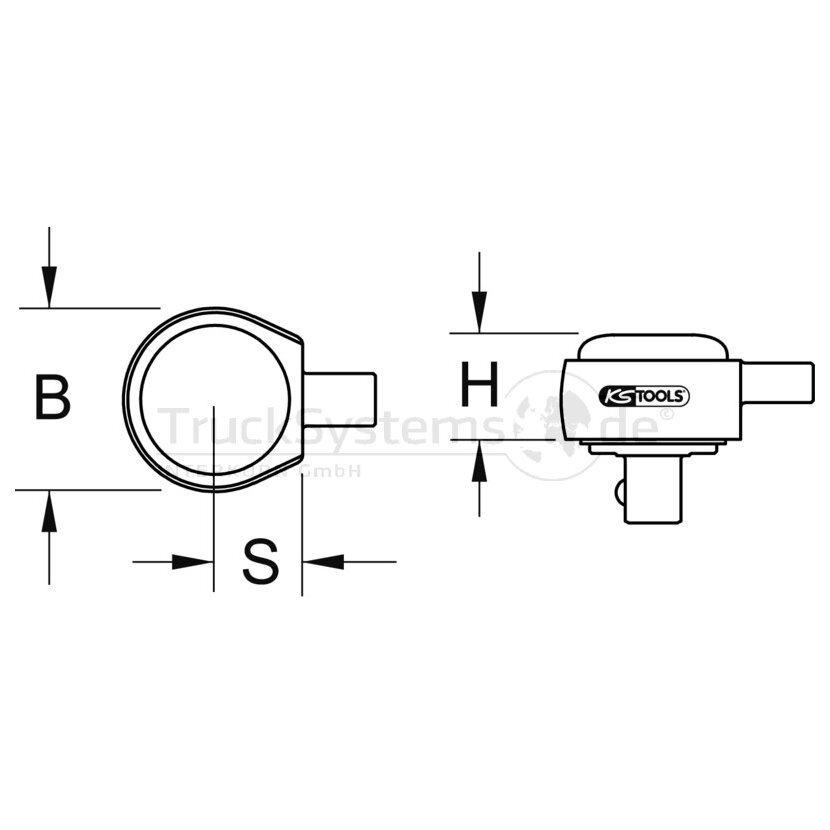 KS Tools 14 x 18mm Einsteck-Umschaltknarre, 1/2 - 516.2712