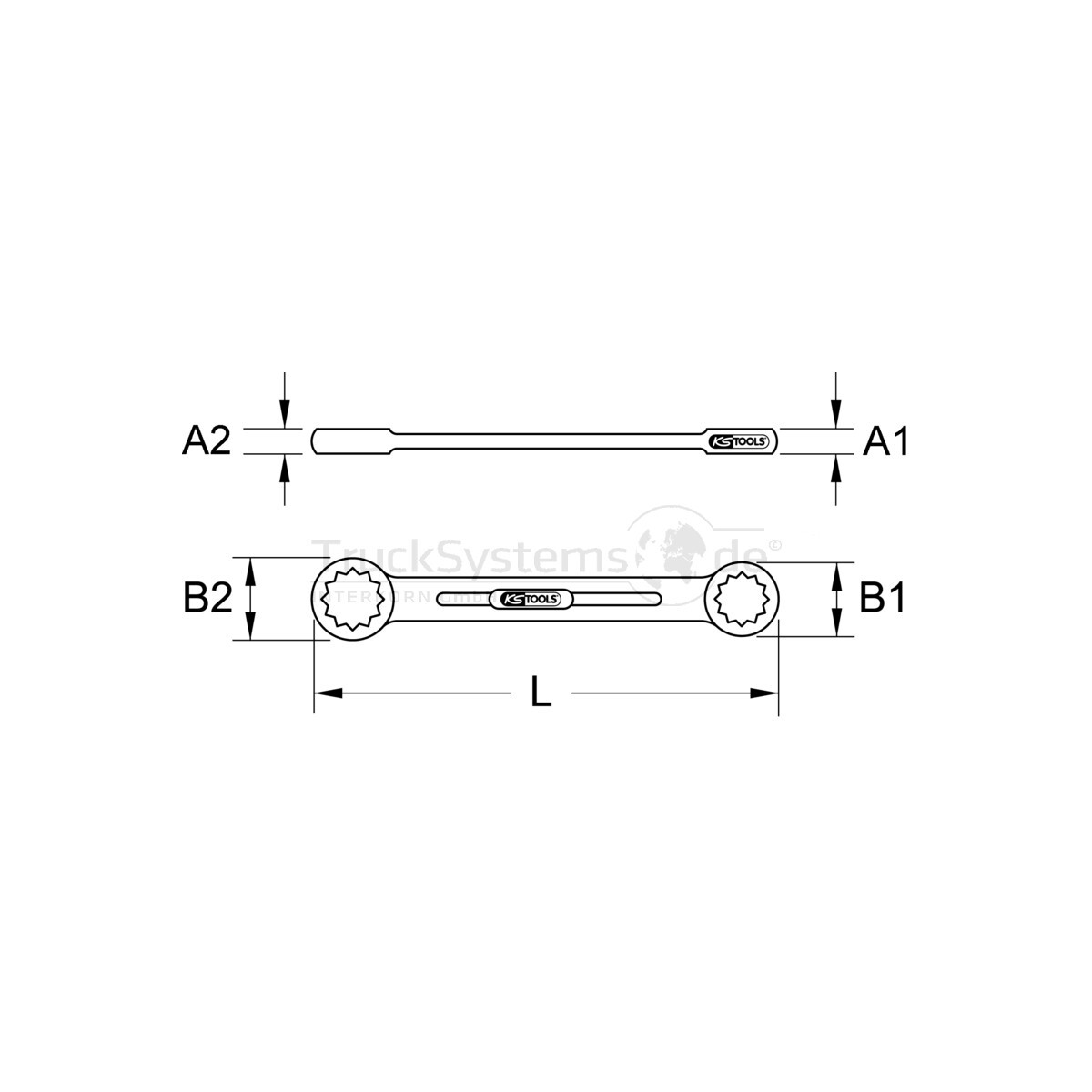 KS Tools CHROME+Doppelringschl. XL, 17 x 19mm - 518.0826