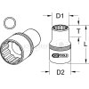 KS Tools 1/ 2 Zw&ouml;lfkant Stecknuss, 23mm - 911.1583