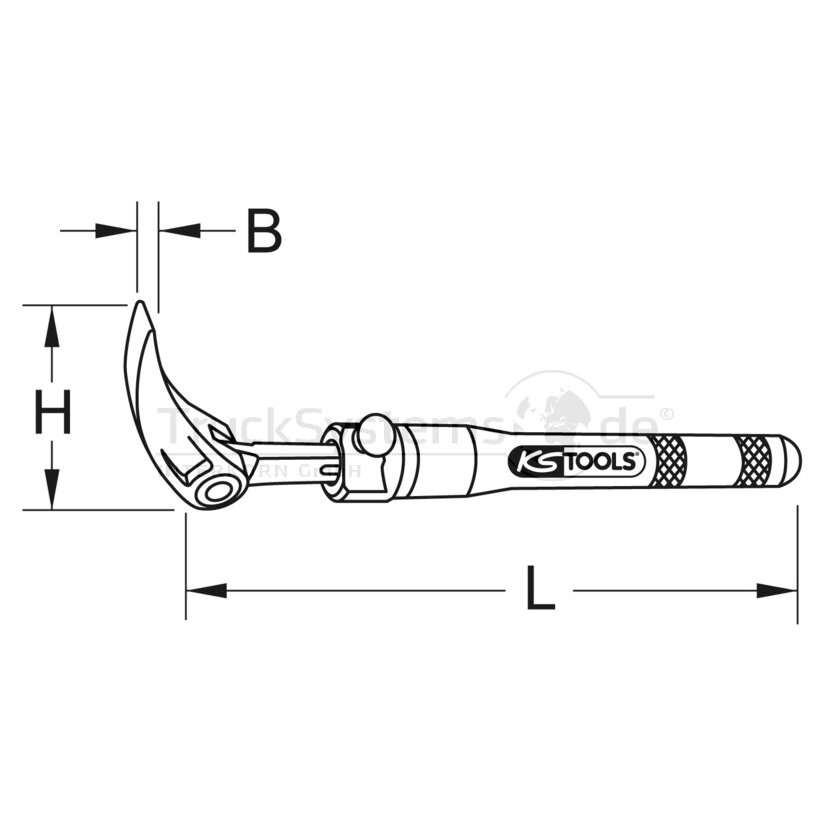 KS Tools Rollkopf-Teleskophebel325-460mm - 911.8186