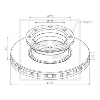 PE Automotive Bremsscheibe - passend für 016.663-00A...
