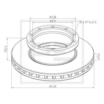 PE Automotive Bremsscheibe - passend für 016.677-00A...