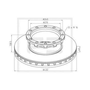 PE Automotive Bremsscheibe - passend für 026.667-10A...