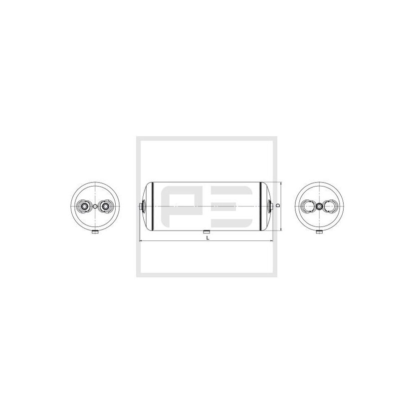 PE Automotive Luftbehälter, Druckluftanlage - passend für 076.453-80A - 07645380A - 1 506 426