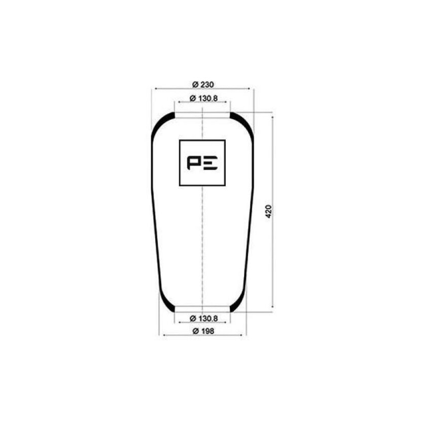 PE Automotive Federbalg, Luftfederung - passend für 084.062-70A - 08406270A - 818 8539
