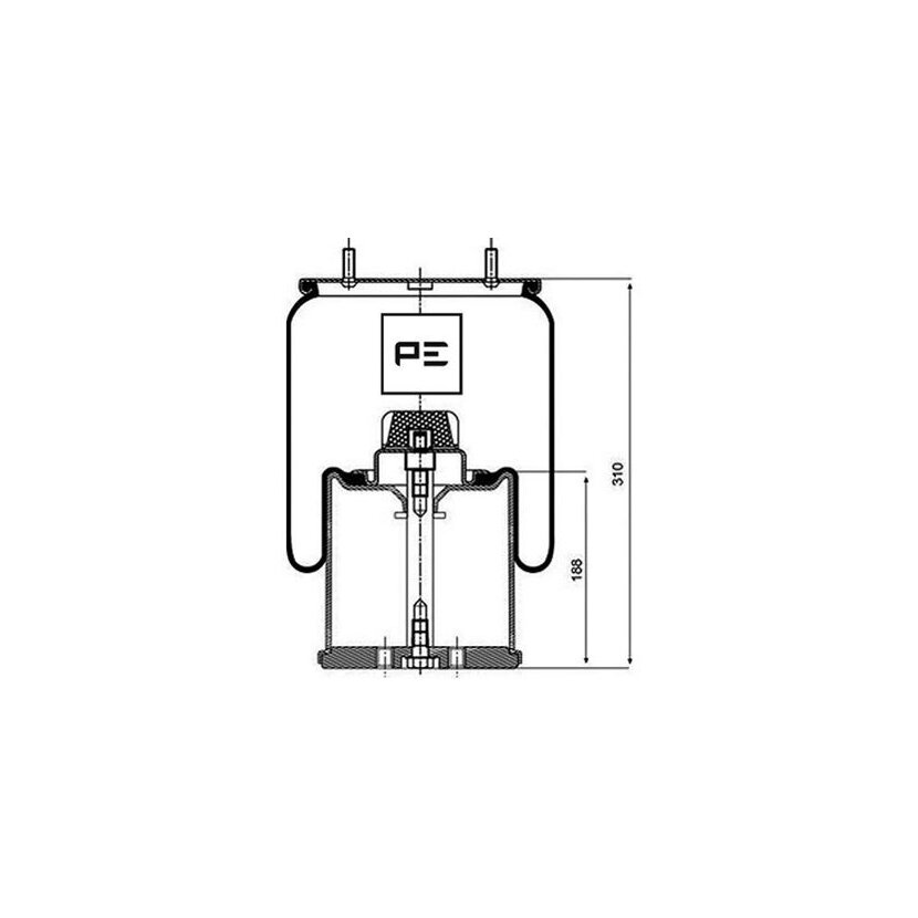 PE Automotive Federbalg, Luftfederung - passend für 084.083-72A - 08408372A - 05.429.42.18.1
