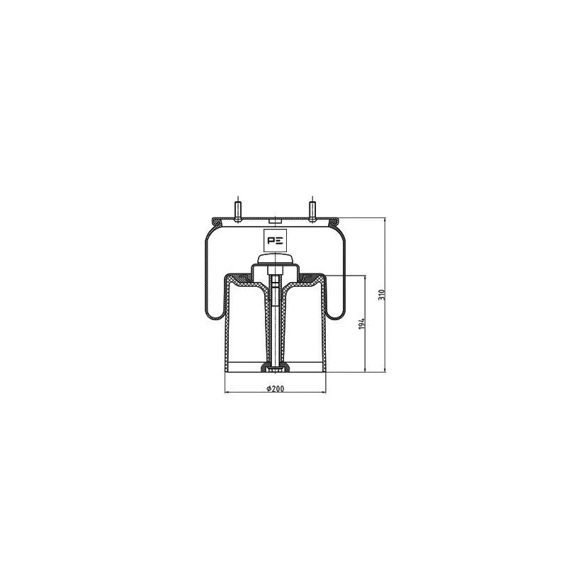 PE Automotive Federbalg, Luftfederung - passend für 084.083-73A - 08408373A - 002338887