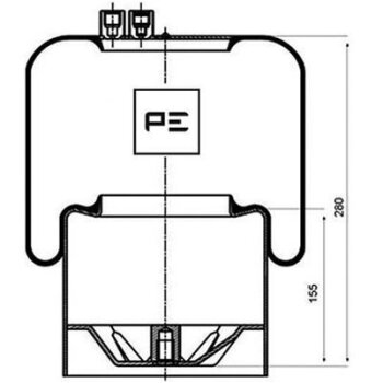PE Automotive Federbalg, Luftfederung - passend für...