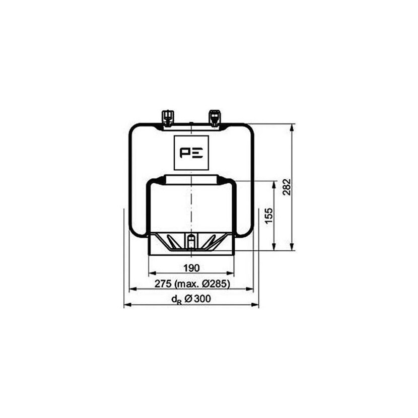 PE Automotive Federbalg, Luftfederung - passend für 084.107-78A - 08410778A - A9423205221