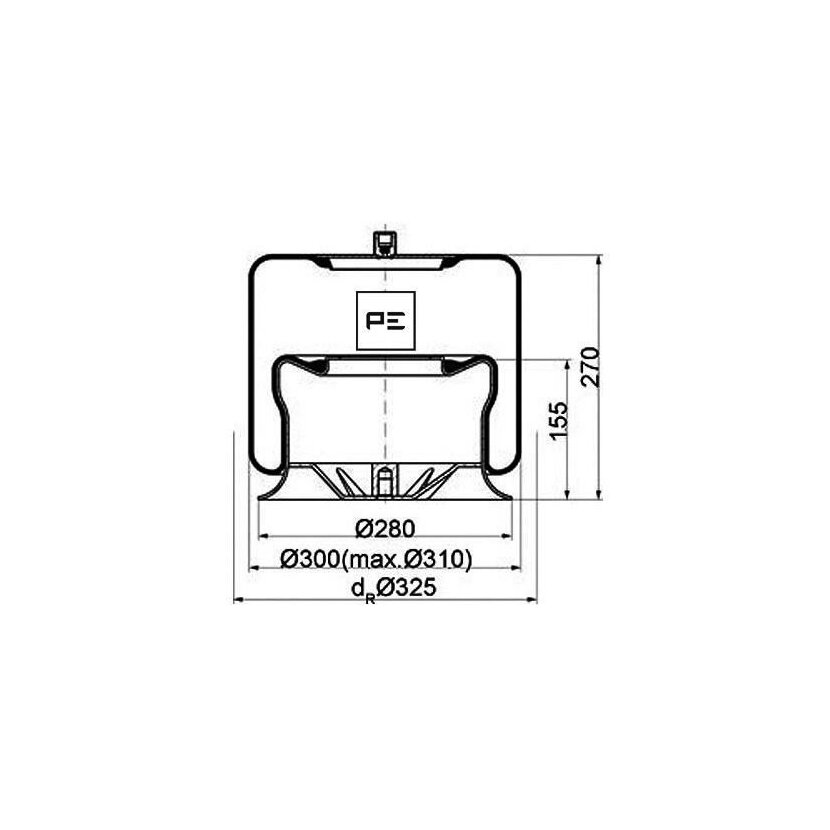 PE Automotive Federbalg, Luftfederung - passend für 084.111-75A - 08411175A - A9423204321