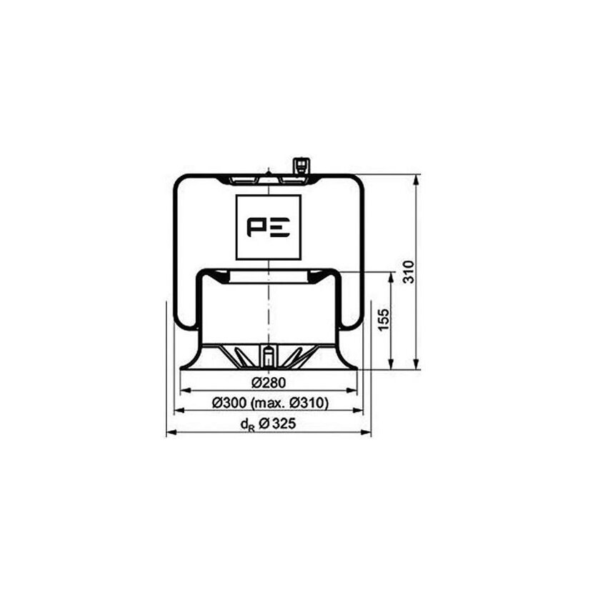 PE Automotive Federbalg, Luftfederung - passend für 084.111-76A - 08411176A - A 942 320 32 21