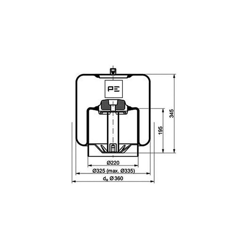 PE Automotive Federbalg, Luftfederung - passend für 084.115-72A - 08411572A - 946 320 02 21