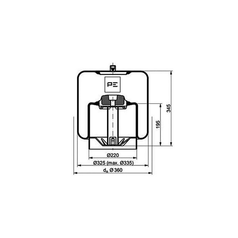 PE Automotive Federbalg, Luftfederung - passend für 084.115-75A - 08411575A - A 942 320 36 21