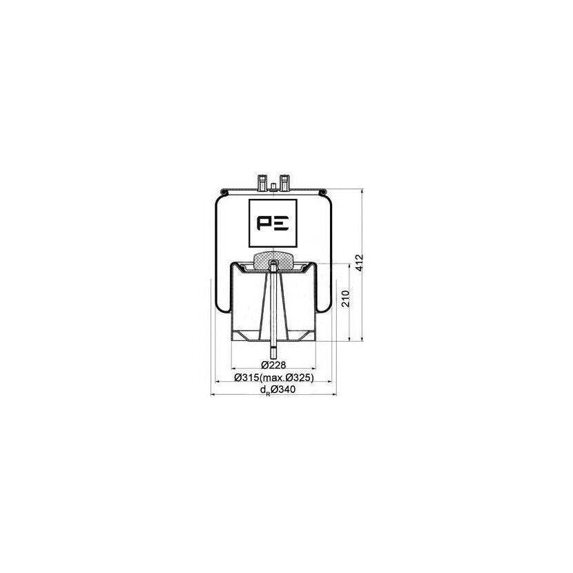 PE Automotive Federbalg, Luftfederung - passend für 084.118-72A - 08411872A - 5010 294 307
