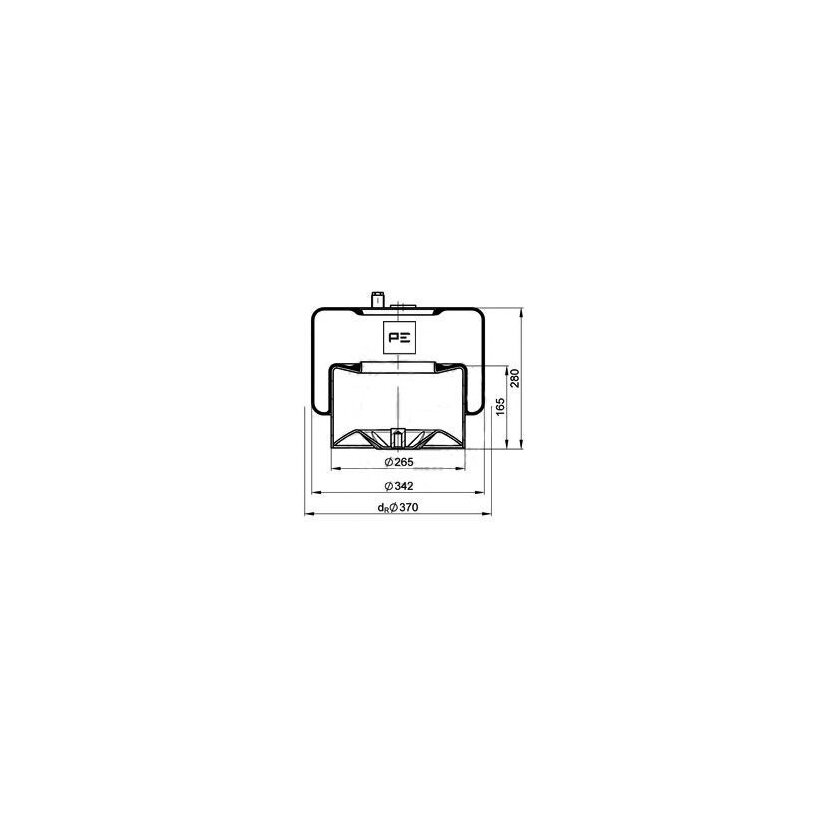 PE Automotive Federbalg, Luftfederung - passend für 084.271-75A - 08427175A - 942 320 68 21