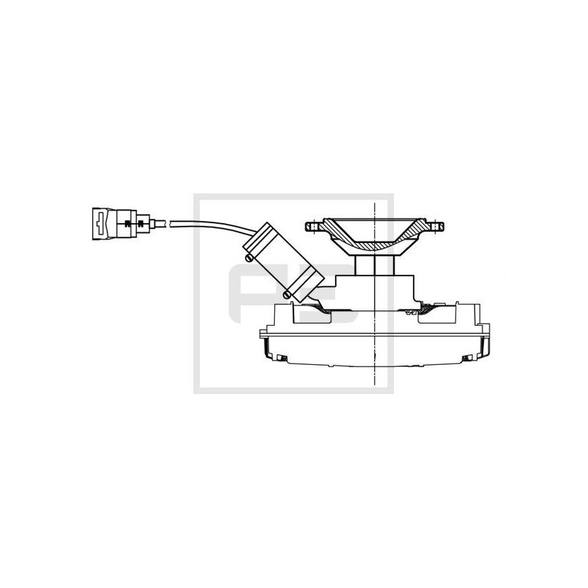 PE Automotive Kupplung, Kühlerlüfter - passend für 100.241-00A - 10024100A - 1 666 098
