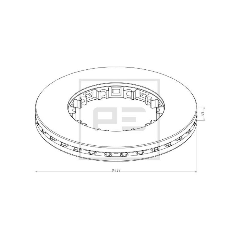 PE Automotive Bremsscheibe - passend für 106.211-00A - 10621100A - 1 387 439