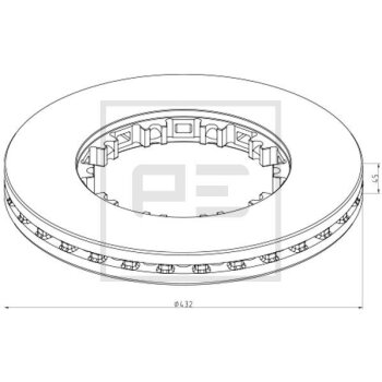 PE Automotive Bremsscheibe - passend für 106.211-00A...
