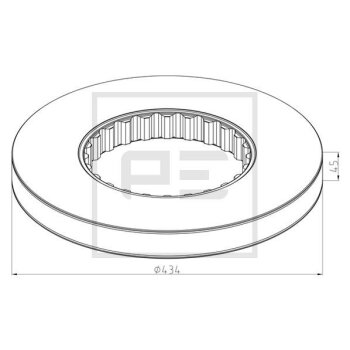 PE Automotive Bremsscheibe - passend für 146.211-10A...